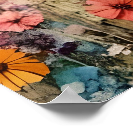 Rainbow Zebra Poster (Ecke)