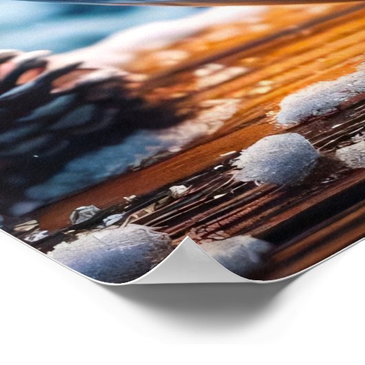 Rainbow Zebra Poster (Ecke)