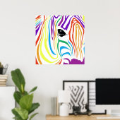Rainbow Zebra Poster (Heimbüro)