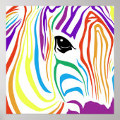 Rainbow Zebra Poster (Vorne)