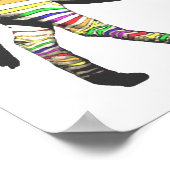 Rainbow Zebra Poster (Ecke)