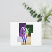 Rainbow Zebra Postkarte (Stehend Vorderseite)