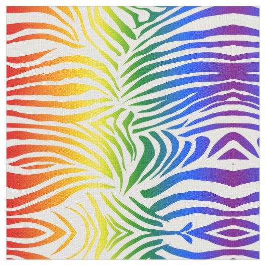 Rainbow Zebra Print Bold und Bright LGBT Stoff (Nahaufnahme)