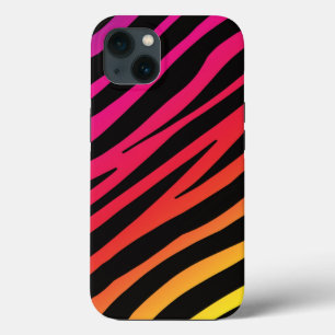 Rainbow zebra print Case-Mate iPhone hülle
