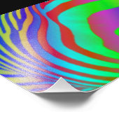 Rainbow Zebra Print Fotodruck (Ecke)