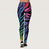Rainbow Zebra Print Leggings (Rückseite)