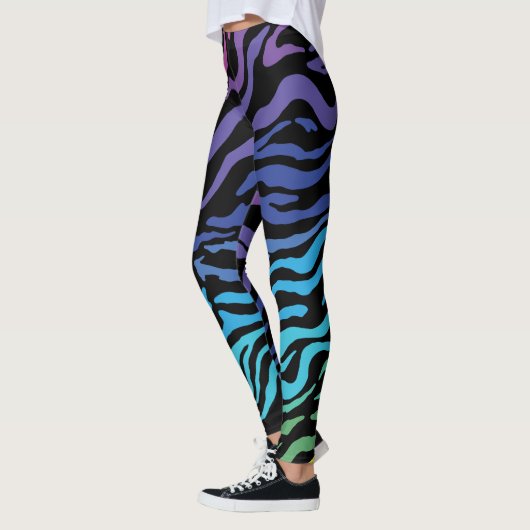 Rainbow Zebra Print Leggings (Links)