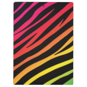 Rainbow zebra print mehrfarbig klemmbrett (Rückseite)