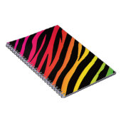 Rainbow zebra print mehrfarbig notizblock (Rechte Seite)