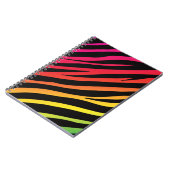 Rainbow zebra print mehrfarbig notizblock (Linke Seite)