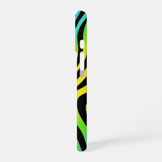 Rainbow Zebra Print Phone Case iPhone 16 Hülle (Linke Seite)