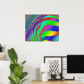 Rainbow Zebra Print Poster (Heimbüro)
