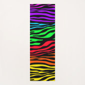 Rainbow Zebra Print Yogamatte (Vorderseite)