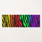 Rainbow Zebra Print Yogamatte (Vorderseite (Horizontal))