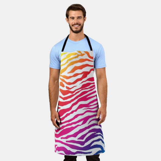 Rainbow Zebra Schürze (Getragen)