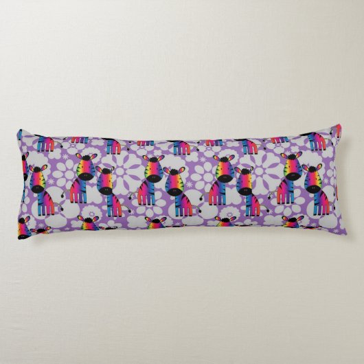 Rainbow Zebra Seitenschläferkissen (Rückseite)