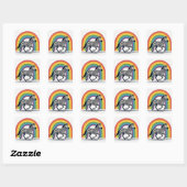 Rainbow Zebra Sticker (Blatt)