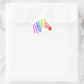 Rainbow Zebra Sticker (Tasche)