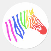 Rainbow Zebra Sticker (Vorderseite)