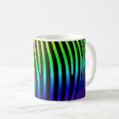 Rainbow Zebra Stripes Kaffeetasse (VorderseiteRechts)
