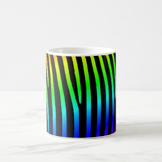 Rainbow Zebra Stripes Kaffeetasse (Mittel)