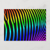 Rainbow Zebra Stripes Postkarte (Vorderseite)