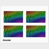 Rainbow Zebra Stripes Rechteckiger Aufkleber (Blatt)