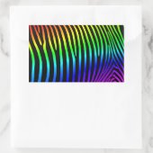 Rainbow Zebra Stripes Rechteckiger Aufkleber (Tasche)