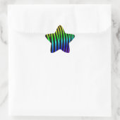 Rainbow Zebra Stripes Stern-Aufkleber (Tasche)