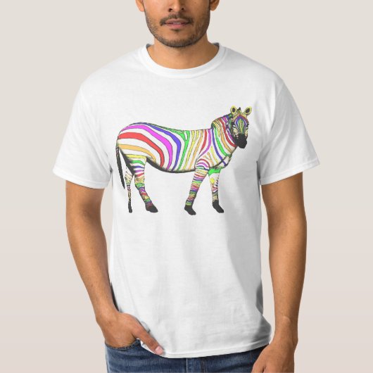 Rainbow Zebra T-Shirt (Vorderseite)