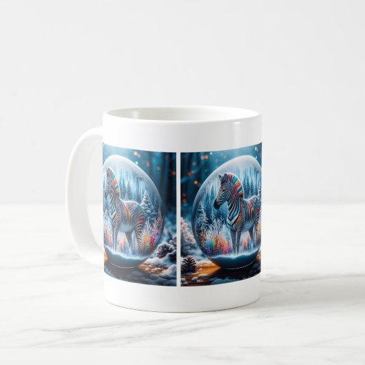 Rainbow Zebra Tasse (Vorderseite Links)