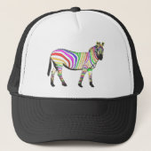 Rainbow Zebra Truckerkappe (Vorderseite)