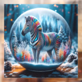 Rainbow Zebra Window Fensteraufkleber (Blatt 2)