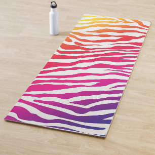Rainbow Zebra Yogamatte