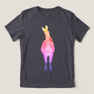 Rainbow Zebra   Zeige deine Streifen! Personalisie Tri-Blend Shirt