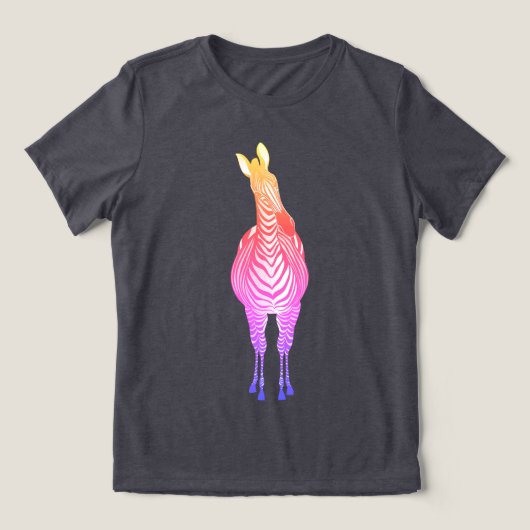 Rainbow Zebra | Zeige deine Streifen! Personalisie Tri-Blend Shirt (Design Vorderseite)