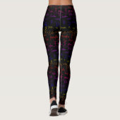 Rainbow Zen Farbige Yoga Meditation Worte Leggings (Rückseite)