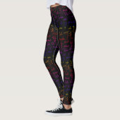 Rainbow Zen Farbige Yoga Meditation Worte Leggings (Links)