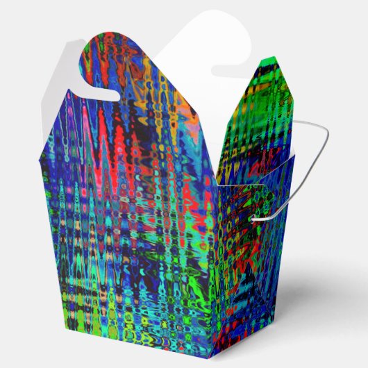 Rainbow Zickzack Abstrakt Geschenkschachtel (Geöffnet)