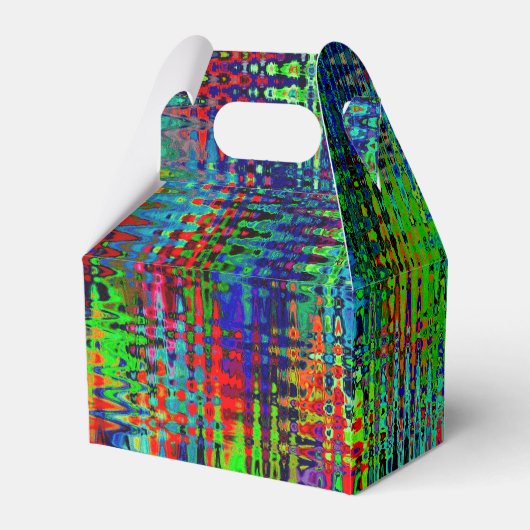 Rainbow Zickzack Abstrakt Geschenkschachtel (Rückseite)