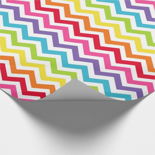 Rainbow Zickzack Geschenkwrake Geschenkpapier (Ecke)