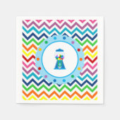 Rainbow-Zickzack Gumball-Party-Servietten Serviette (Vorderseite)