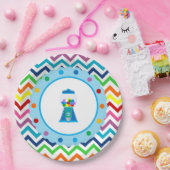 Rainbow-Zickzack Gumball-Party-Teller Pappteller (Party)