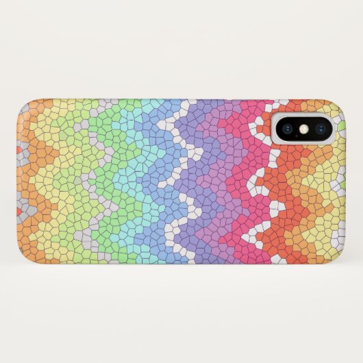 Rainbow Zickzack Hartglas Farblich Abstrakt Case-Mate iPhone Hülle (Rückseite (Horizontal))