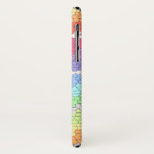 Rainbow Zickzack Hartglas Farblich Abstrakt Case-Mate iPhone Hülle (Hinten/Links)