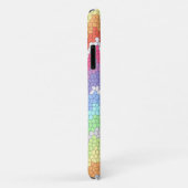 Rainbow Zickzack Hartglas Farblich Abstrakt Case-Mate iPhone Hülle (Hinten/Rechts)