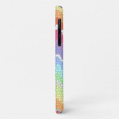 Rainbow Zickzack Hartglas Farblich Abstrakt Case-Mate iPhone Hülle (Hinten/Links)