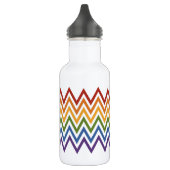 Rainbow-Zickzack Muster Edelstahlflasche (Links)