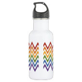 Rainbow-Zickzack Muster Edelstahlflasche (Rückseite)