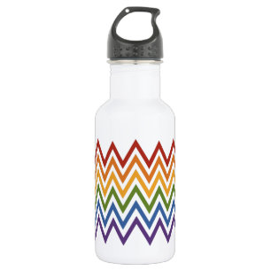 Rainbow-Zickzack Muster Edelstahlflasche